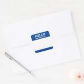 Hallo Mein Name ist Blue und White Name Aufkleber (Umschlag)