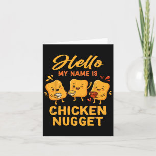 Hallo, mein Name ist Chicken Nugget Kostüm Kinder  Karte