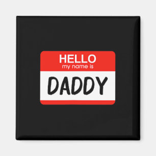 Hallo Mein Name ist Daddy Fun Name Tag Kostüm Magnet