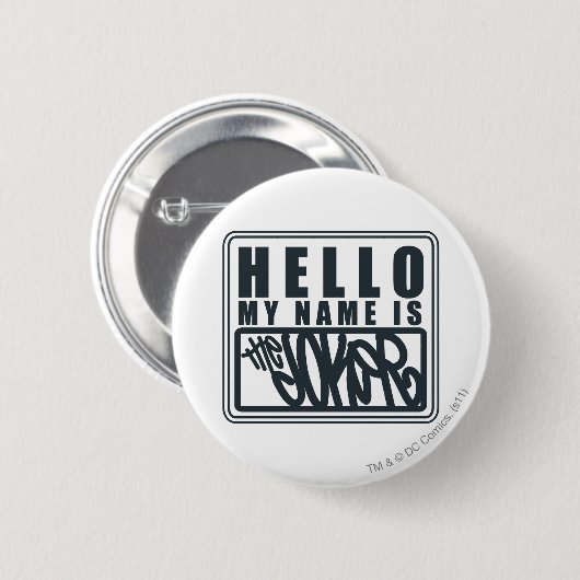 Hallo Mein Name ist der Joker Button (Vorne & Hinten)