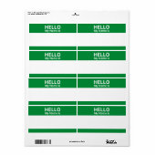 Hallo Mein Name ist der Name der grünen Markierung (Vorne)