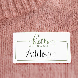 Hallo Mein Name ist ein Aufkleber für den grünen N