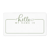 Hallo Mein Name ist ein Aufkleber für den grünen N (Vorne)