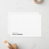 Hallo, mein Name ist | Einfach personalisieren Mitteilungskarte (Vorderseite/Rückseite Beispiel)