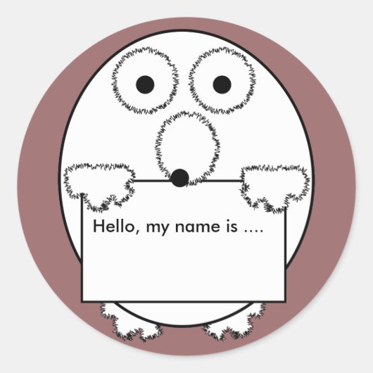 Hallo, mein Name ist Eisbrecher-Event-Aufkleber Runder Aufkleber (Vorderseite)