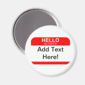 Hallo Mein Name ist flexibel Magnet (Vorderseite/Rückseite)