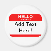 Hallo Mein Name ist flexibel Magnet (Vorne)