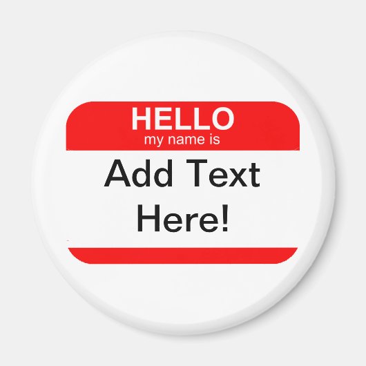 Hallo Mein Name ist flexibel Magnet (Vorne)