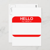 Hallo Mein Name ist flexibel Postkarte (Vorne/Hinten)