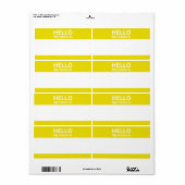 Hallo Mein Name ist Gelb- und Weiß-Markierungen (Vorne)