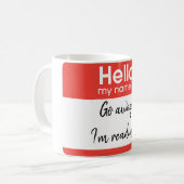 Hallo, mein Name ist:Gestaltet Kaffeetasse (Vorderseite Links)