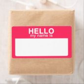 Hallo Mein Name ist, heißen rosa Markierungen (Insitu)