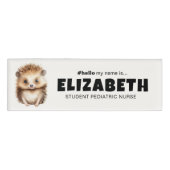 Hallo, mein Name ist Igel Magnetic Name Namenschild (Vorderseite)