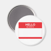 Hallo, mein Name ist (Ihr Text) Magnet (Vorderseite/Rückseite)