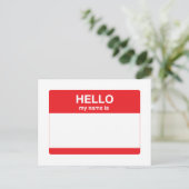 Hallo, mein Name ist (Ihr Text) Postkarte (Stehend Vorderseite)