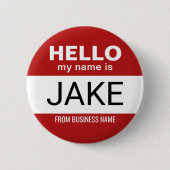 Hallo Mein Name ist Jake - lustiges halloween Kost Button (Vorderseite)