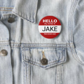 Hallo Mein Name ist Jake - lustiges halloween Kost Button (Beispiel)