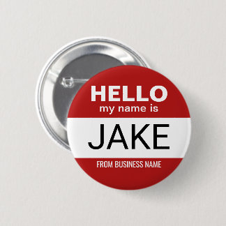 Hallo Mein Name ist Jake - lustiges halloween Kost Button