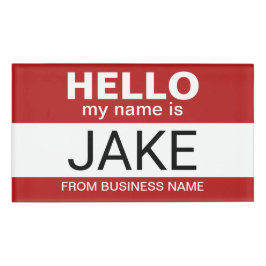 Hallo Mein Name ist Jake - lustiges halloween Kost Namenschild