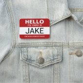 Hallo Mein Name ist Jake - lustiges halloween Kost Namensschild (Beispiel)