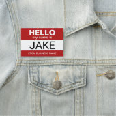 Hallo Mein Name ist Jake - lustiges halloween Kost Namensschild (Beispiel)