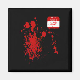 Hallo, mein Name ist Jason Funny Halloween-Kostüm Magnet