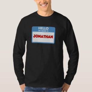 Hallo, mein Name ist Jonathan Nametag Thema T-Shirt