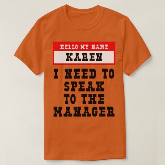 Hallo, mein Name ist Karen, ich muss mit dem Mana T-Shirt (Design vorne)