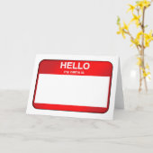 Hallo, mein Name ist... Karte (Gelbe Blume)