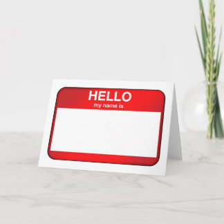 Hallo, mein Name ist... Karte
