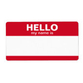 Hallo, mein Name ist - klassisch rot (Vorne)