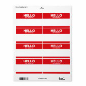 Hallo, mein Name ist - klassische Labels (Vorne)