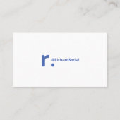 Hallo Mein Name ist kühn diagonal Shadow Blue Grad Visitenkarte (Rückseite)