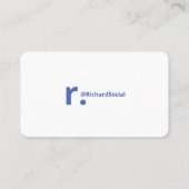 Hallo Mein Name ist kühn diagonal Shadow Blue Grad Visitenkarte (Rückseite)