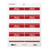 Hallo Mein Name ist Label (Vorne)