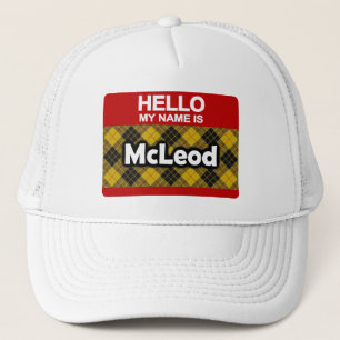 Hallo Mein Name ist McLeod Scottish Clan Tartan Truckerkappe