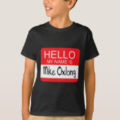 Hallo mein Name ist Mike Oxlong Spaß Erwachsene Hu T-Shirt (Vorderseite)