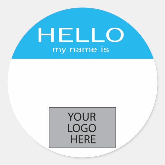 Hallo, mein Name ist - mit benutzerdefiniertem Log Runder Aufkleber (Vorderseite)