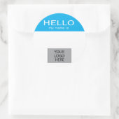 Hallo, mein Name ist - mit benutzerdefiniertem Log Runder Aufkleber (Tasche)