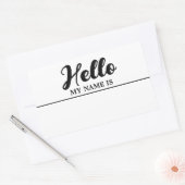 Hallo, mein Name ist modern Minimalistisch Rechteckiger Aufkleber (Umschlag)