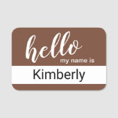 Hallo Mein Name ist - Moderne Kalligrafie nach Maß Namensschild (Vorderseite)