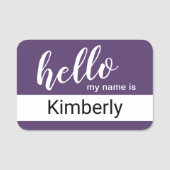 Hallo Mein Name ist - Moderne Kalligrafie nach Maß Namensschild (Vorderseite)