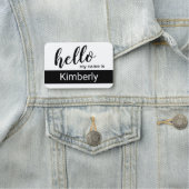 Hallo Mein Name ist - Moderne Kalligrafie nach Maß Namensschild (Beispiel)