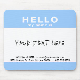 hallo mein name ist : mousepad