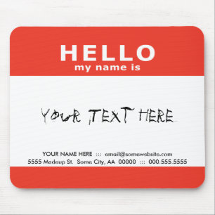 hallo mein name ist : mousepad