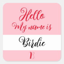 "Hallo, mein Name ist" Name Abzeichen Label Aufkle