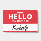 Hallo Mein Name ist - Name des benutzerdefinierten Ausweis (Front)