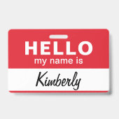 Hallo Mein Name ist - Name des benutzerdefinierten Ausweis (Back)