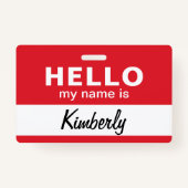 Hallo Mein Name ist - Name des benutzerdefinierten Ausweis (Rückseite)