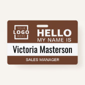 Hallo Mein Name ist - Name des benutzerdefinierten Ausweis (Rückseite)